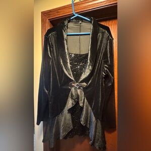 Faux two piece dressy top size XXL NWOT